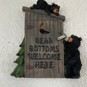 Cabin decor bathroom sign